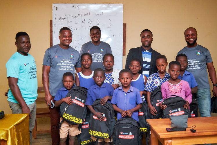GLOMEF Donates Learning Materials to Needy Pupils at Maabang as Assemblyman Calls for Stronger Action to End Child Labour in Cocoa Communities