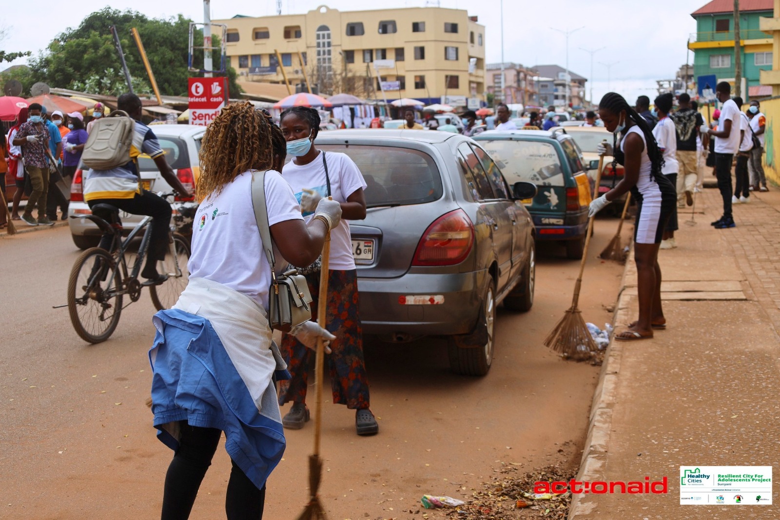 A moment from GLOMEF Ghana's Healthy Cities for Adolescents programme