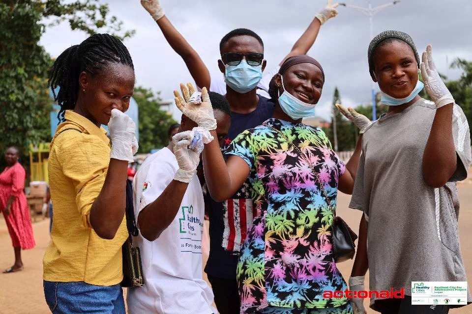 A moment from GLOMEF Ghana's Healthy Cities for Adolescents programme