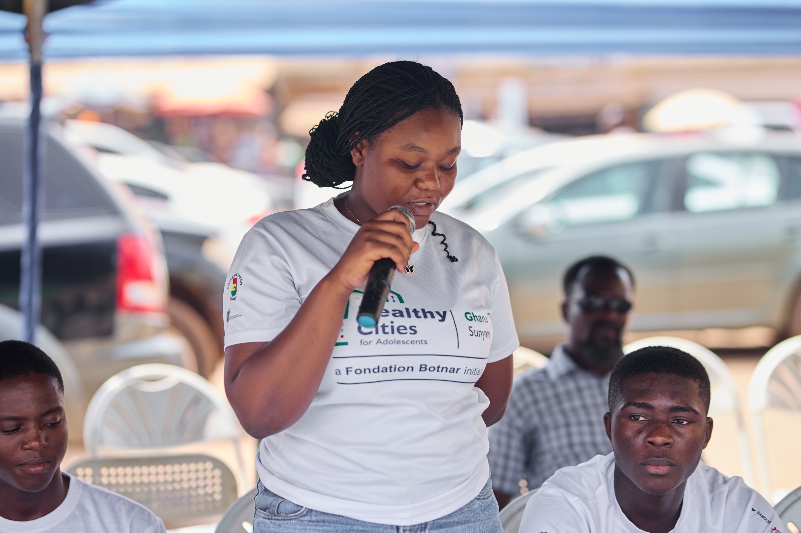 A moment from GLOMEF Ghana's Healthy Cities for Adolescents programme