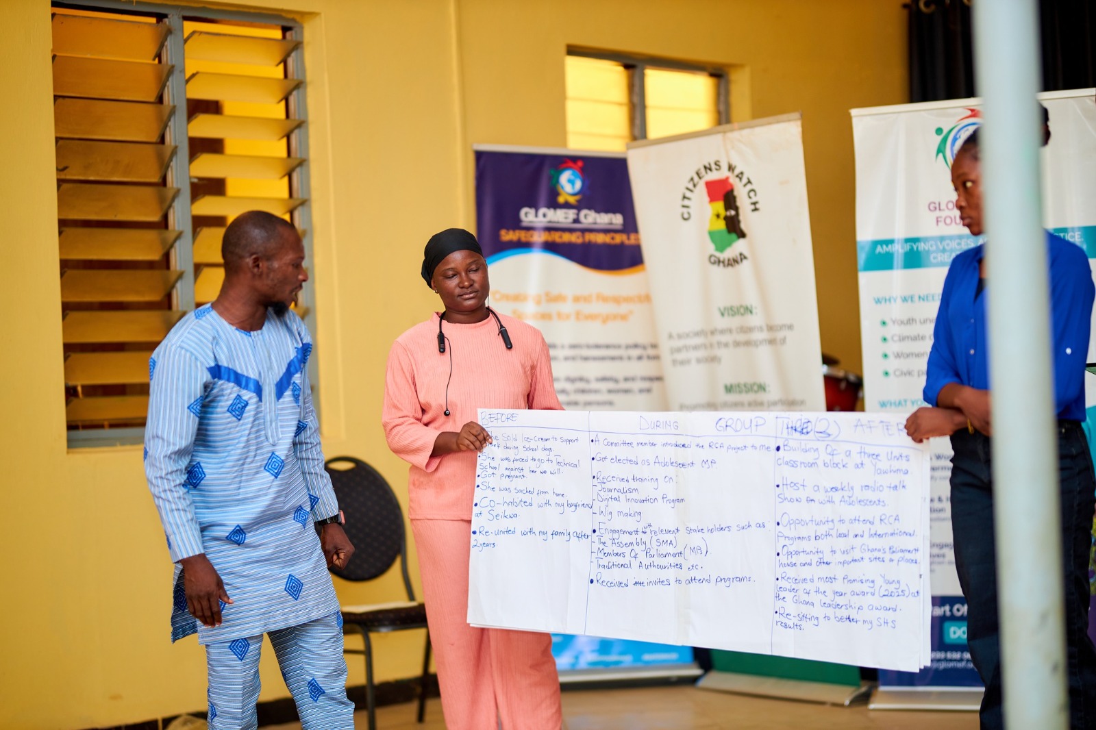 A moment from GLOMEF Ghana's Healthy Cities for Adolescents programme