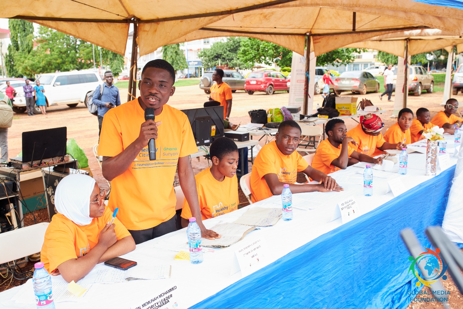 A moment from GLOMEF Ghana's Healthy Cities for Adolescents programme