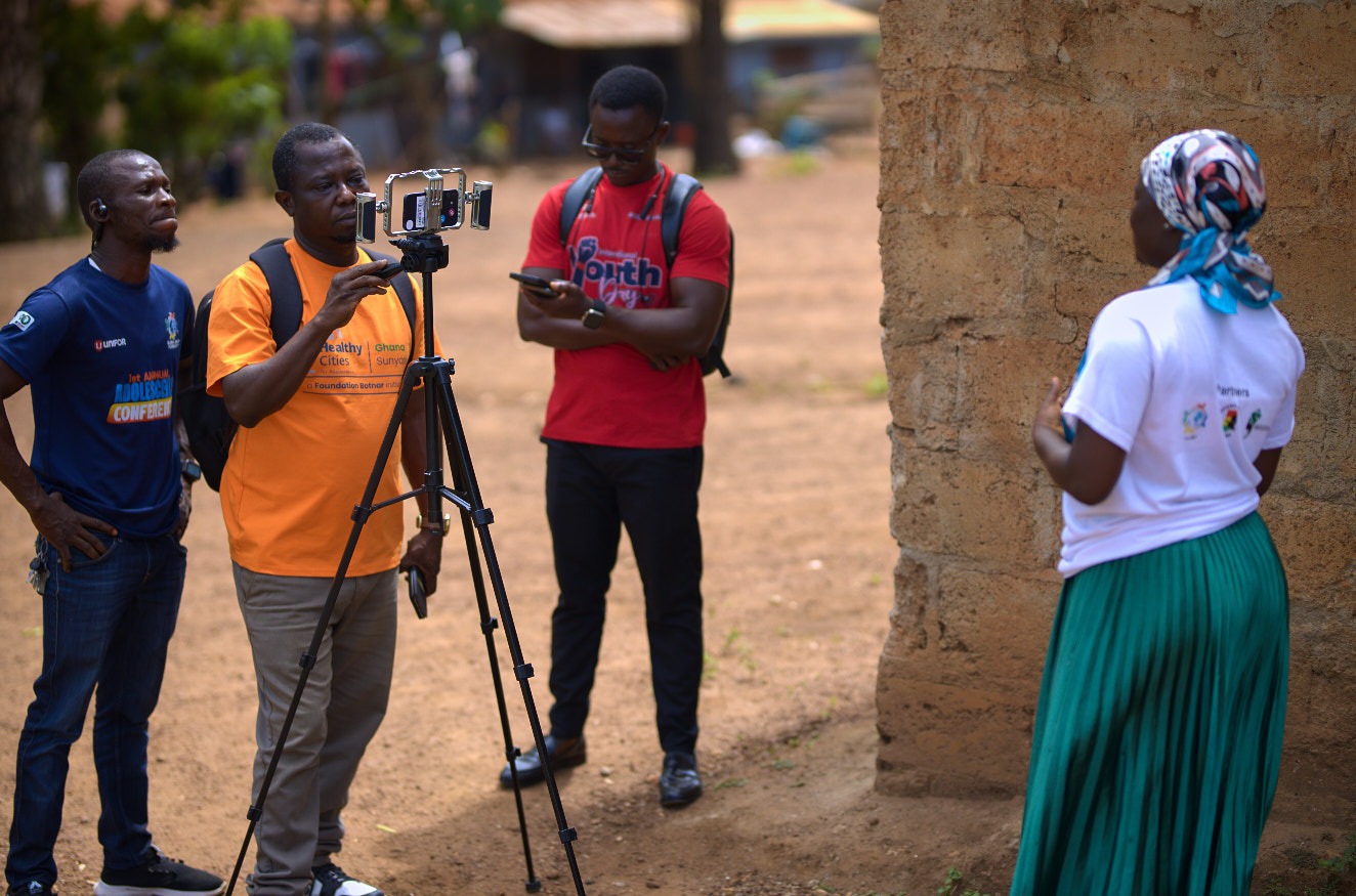 A moment from GLOMEF Ghana's Healthy Cities for Adolescents programme