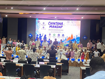 The Ghana delegation at the Chintana Mandap Adolescent Parliament inauguration in India.