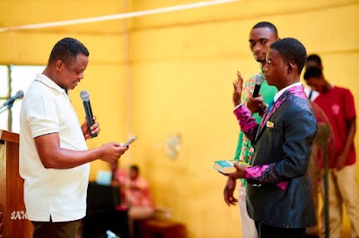 Students and guests at the Sacred Heart SHS Students Parliament inauguration.