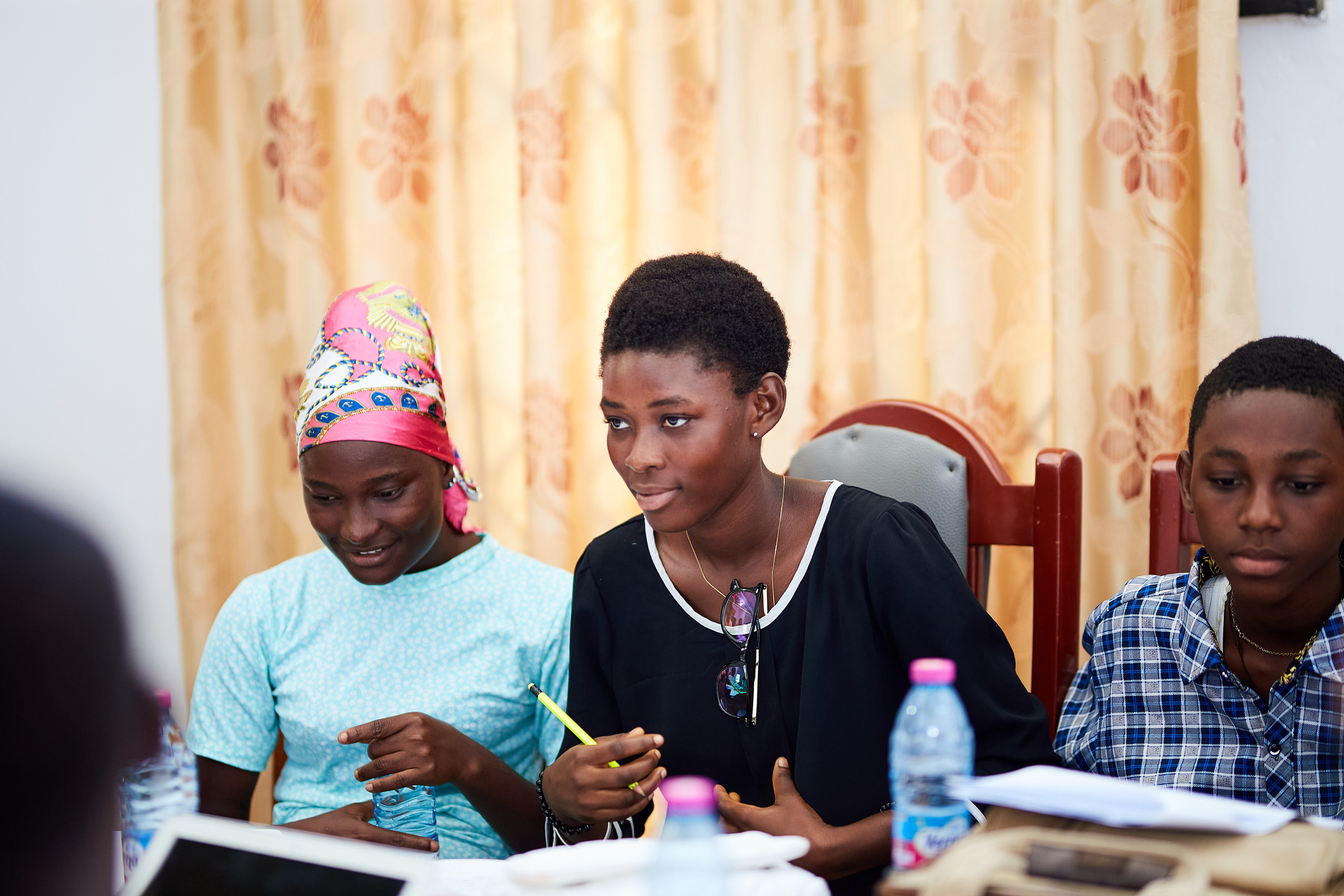 Adolescents in a participatory discussion session