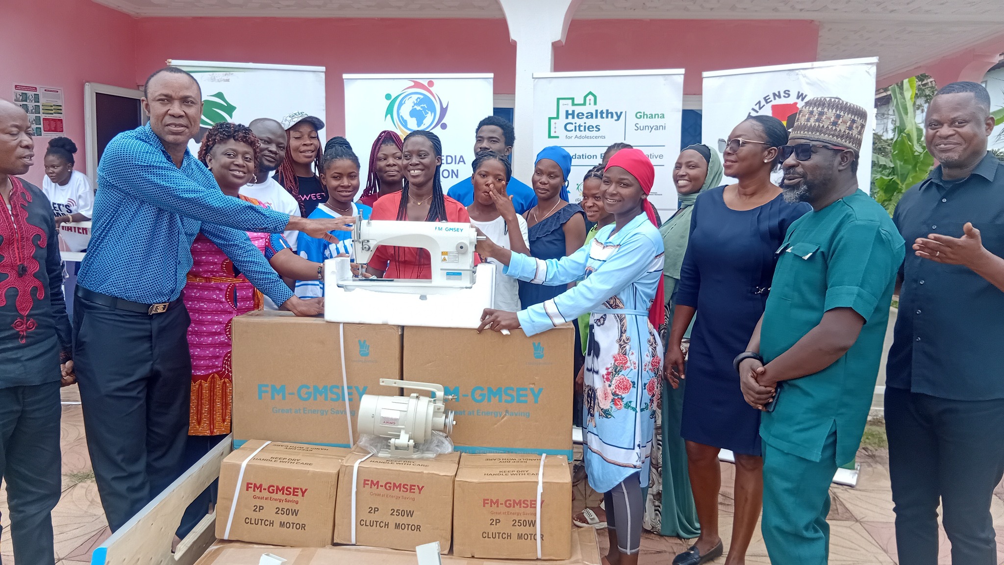 GLOMEF Ghana handing over livelihood equipment to young people